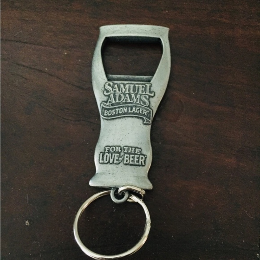 Samuel Adams silver bottle opener- key chain